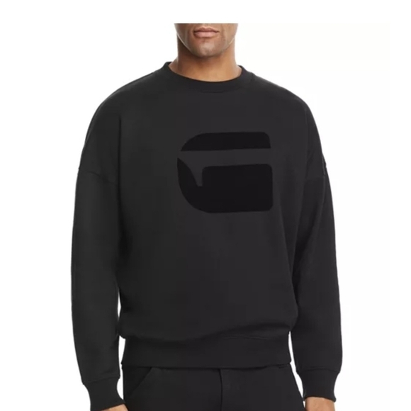 G-Star Raw Men's Logo Sweater Med Oversized Long Sleeve Graphic Sweatshirt NEW - Picture 6 of 13